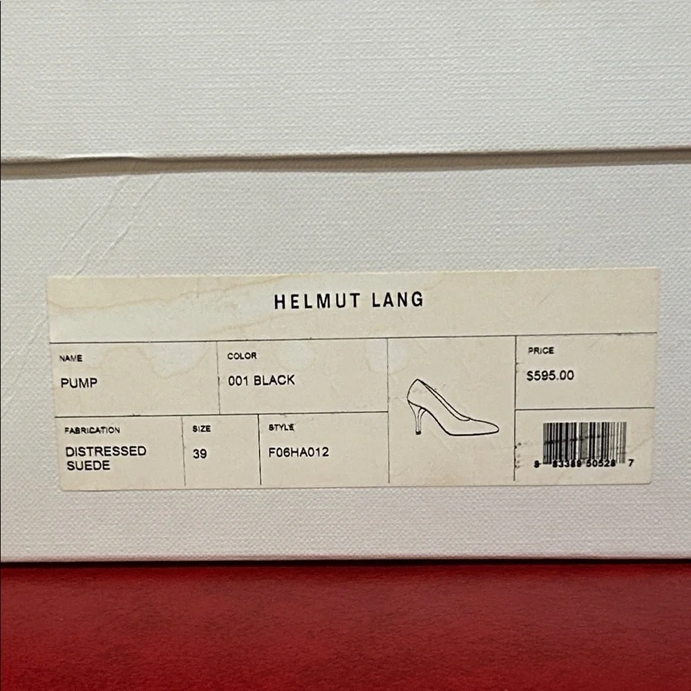 Helmut Lang Distressed Suede Black Heels